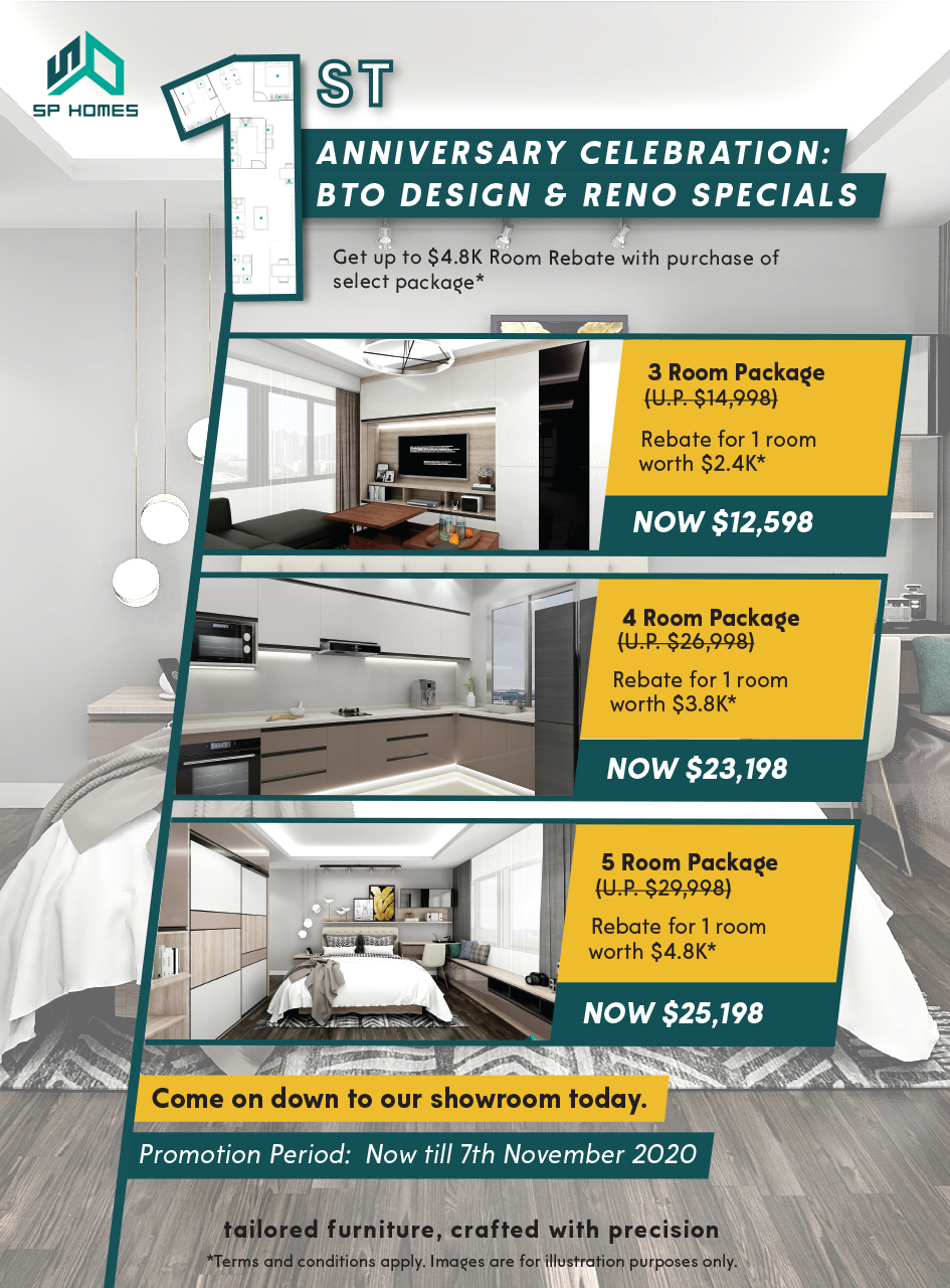 1st Anniversary Celebration BTO Design & Reno Specials SP Homes